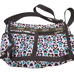 LeSportsac Deluxe Everyday Bag White Nylon Shoulder Bag
